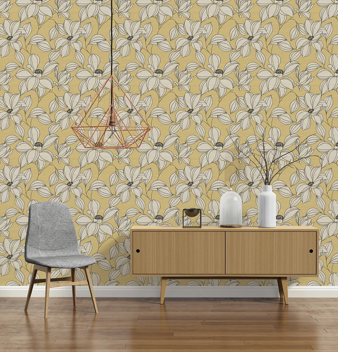 Papel pintado flores