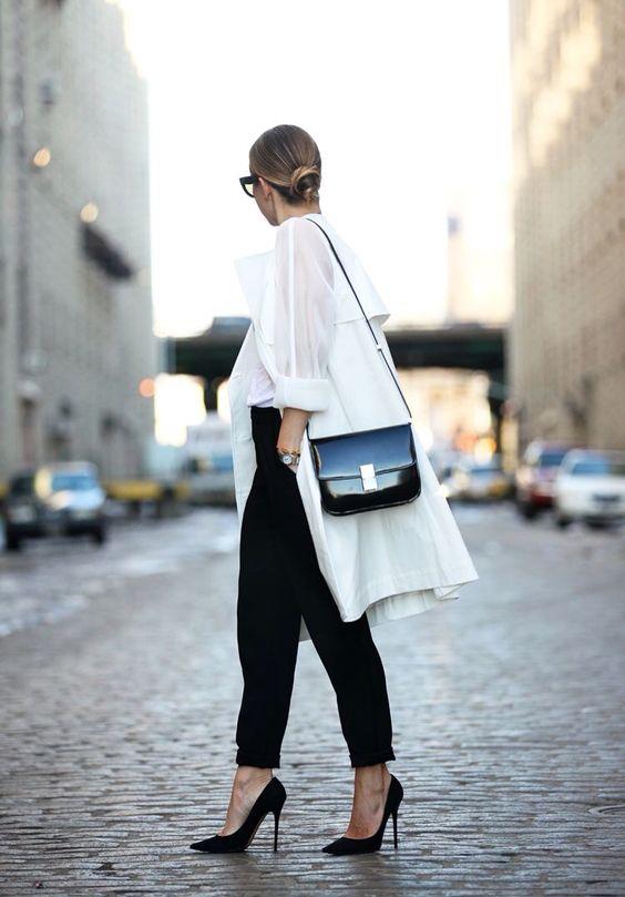 Outfit blanco y negro