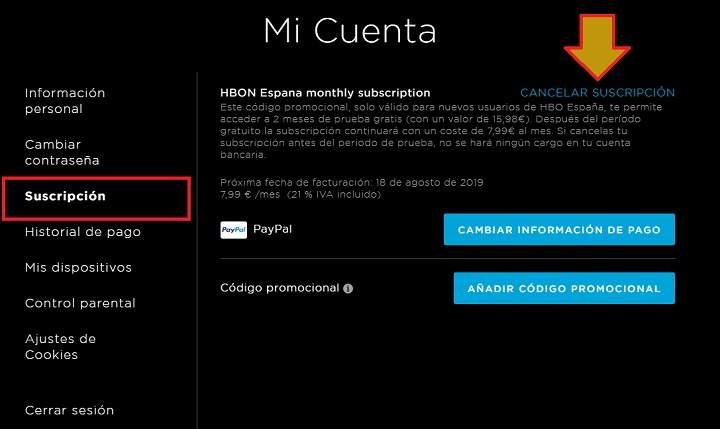 Promoción HBO gratis