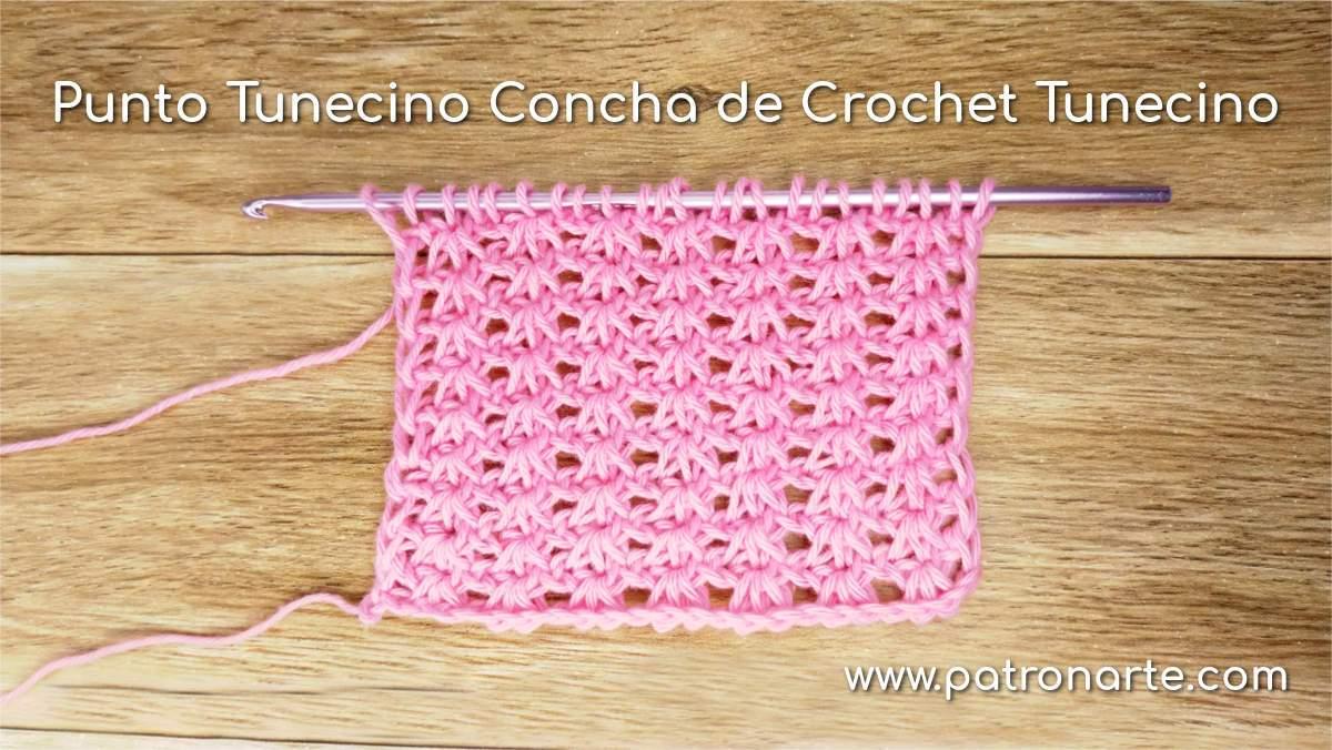 Punto Tunecino Concha de Crochet Tunecino