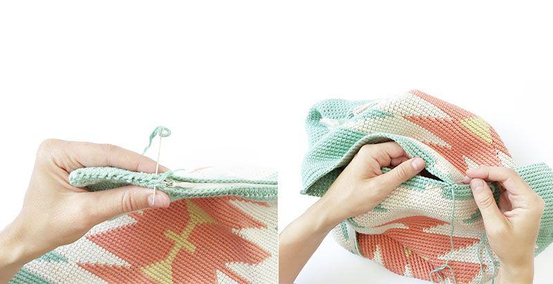 Cómo tejer un cojín Tapestry ETNIC de crochet- Patrón y Tutorial