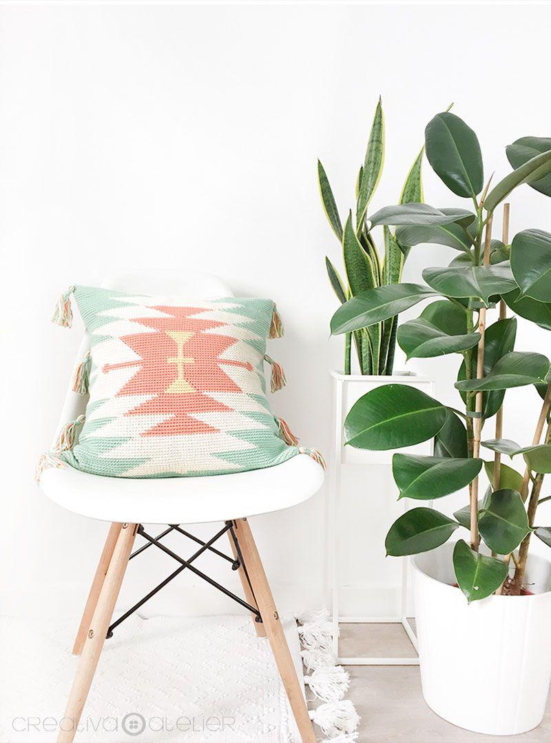 Cómo tejer un cojín Tapestry ETNIC de crochet- Patrón y Tutorial