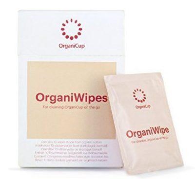 Toallitas Organiwipes para limpiar copa menstrual