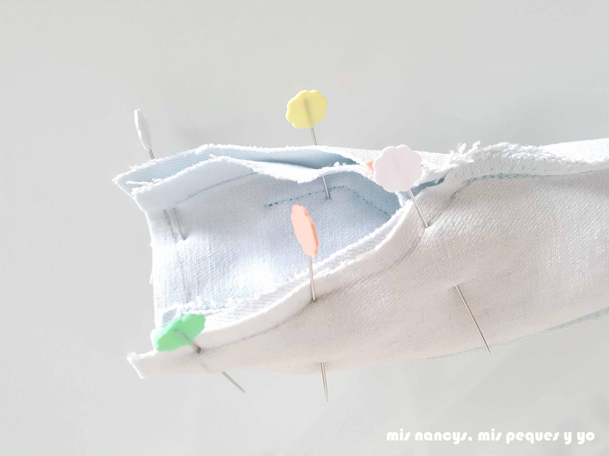 mis nancys, mis peques y yo, tutorial short vaquero para Nancy (patron gratis), hacer coincidir costuras