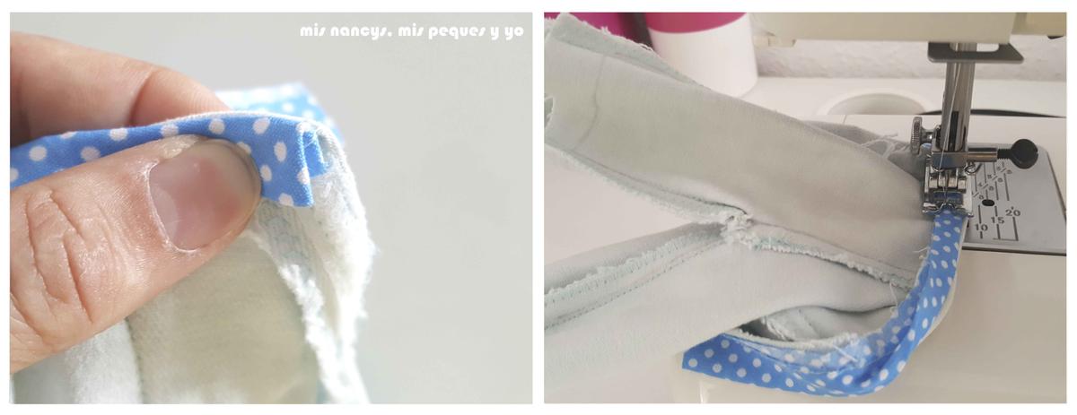 mis nancys, mis peques y yo, tutorial short vaquero para Nancy (patron gratis), coser bies al filo