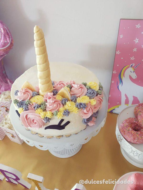 Tarta de unicornio sin fondant