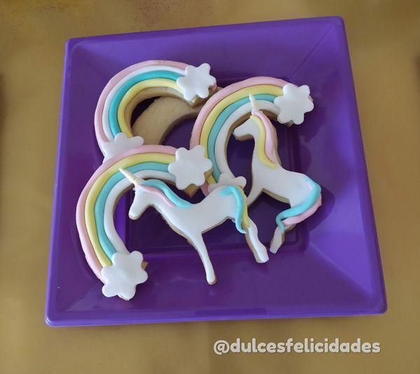 galletas de unicornio de fondant