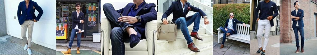 Formas de combinar un Blazer Azul Marino de Hombre