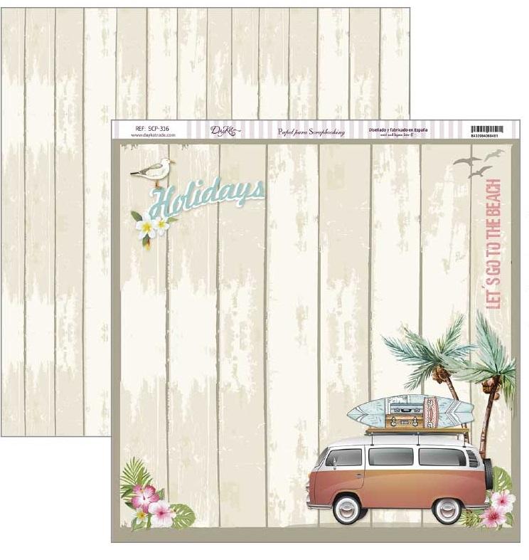 papel scrap fiesta tropical holydais