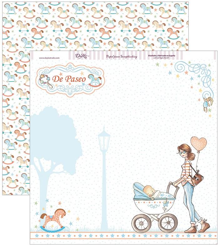 Papel scrap 30,5 x30,5 De paseo