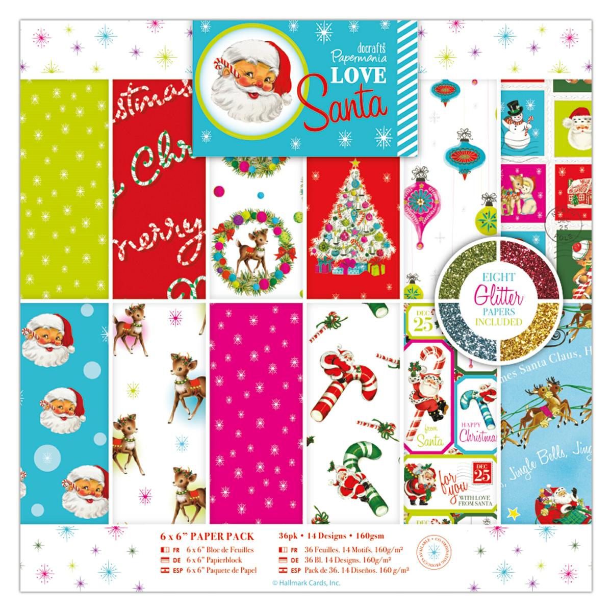 Pack 36 hojas scrap mod Love Santa 6x6