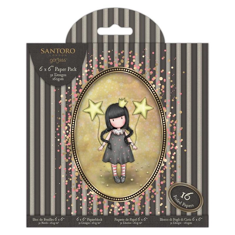 Pack 32 hojas scrap gorjuss 6 x6 fiesta