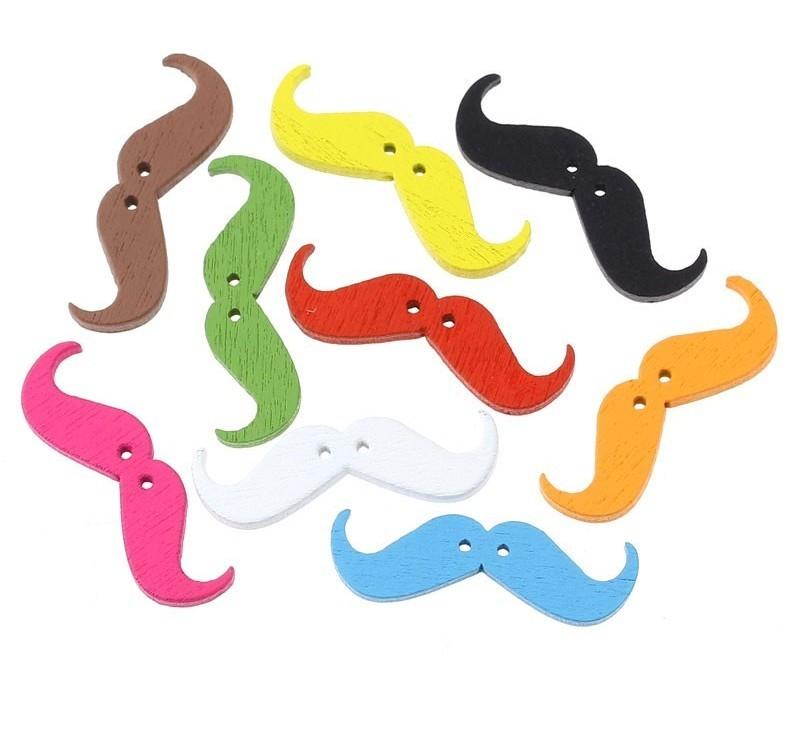 Botones decorativos de bigotes para scrap
