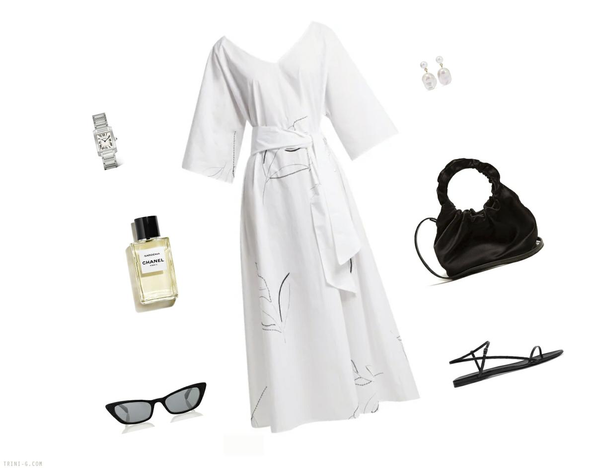 Trini | Merlette dress The Row sandals