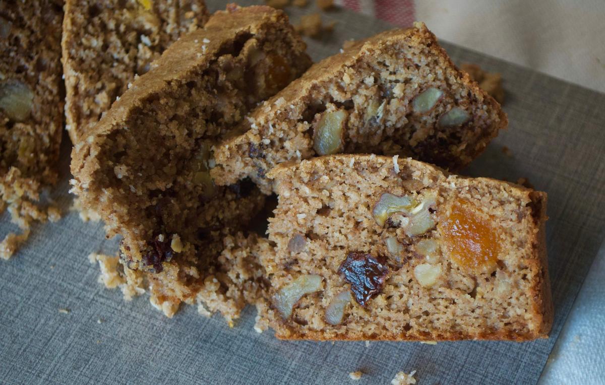 Bizcocho fitness de castañas y plátano