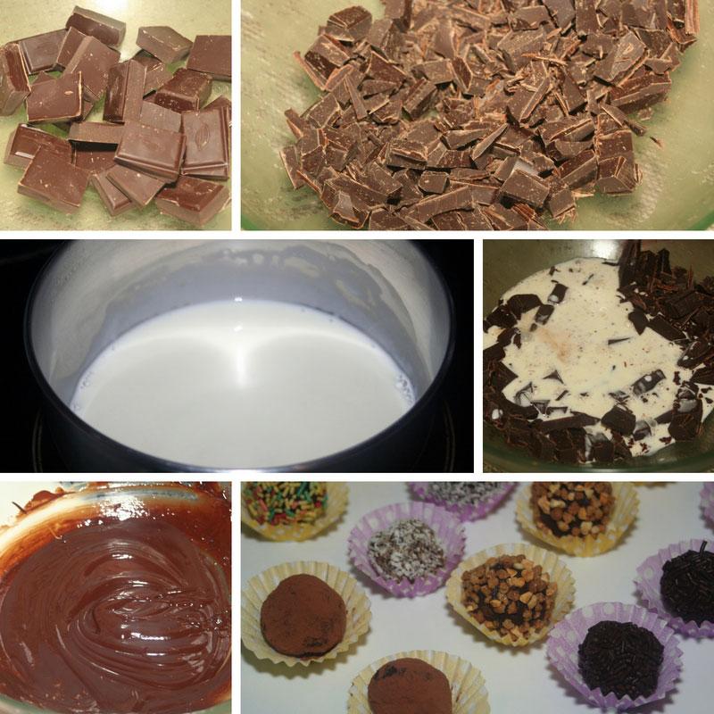 receta trufas de chocolate caseras