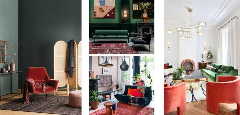 Decoración en verde y rojo