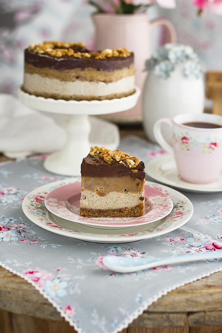 Tarta Snickers Saludable en tan solo 10 minutos ¡Increíble!