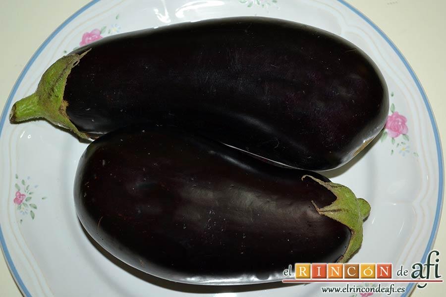 Berenjenas a la parmesana, preparar las berenjenas
