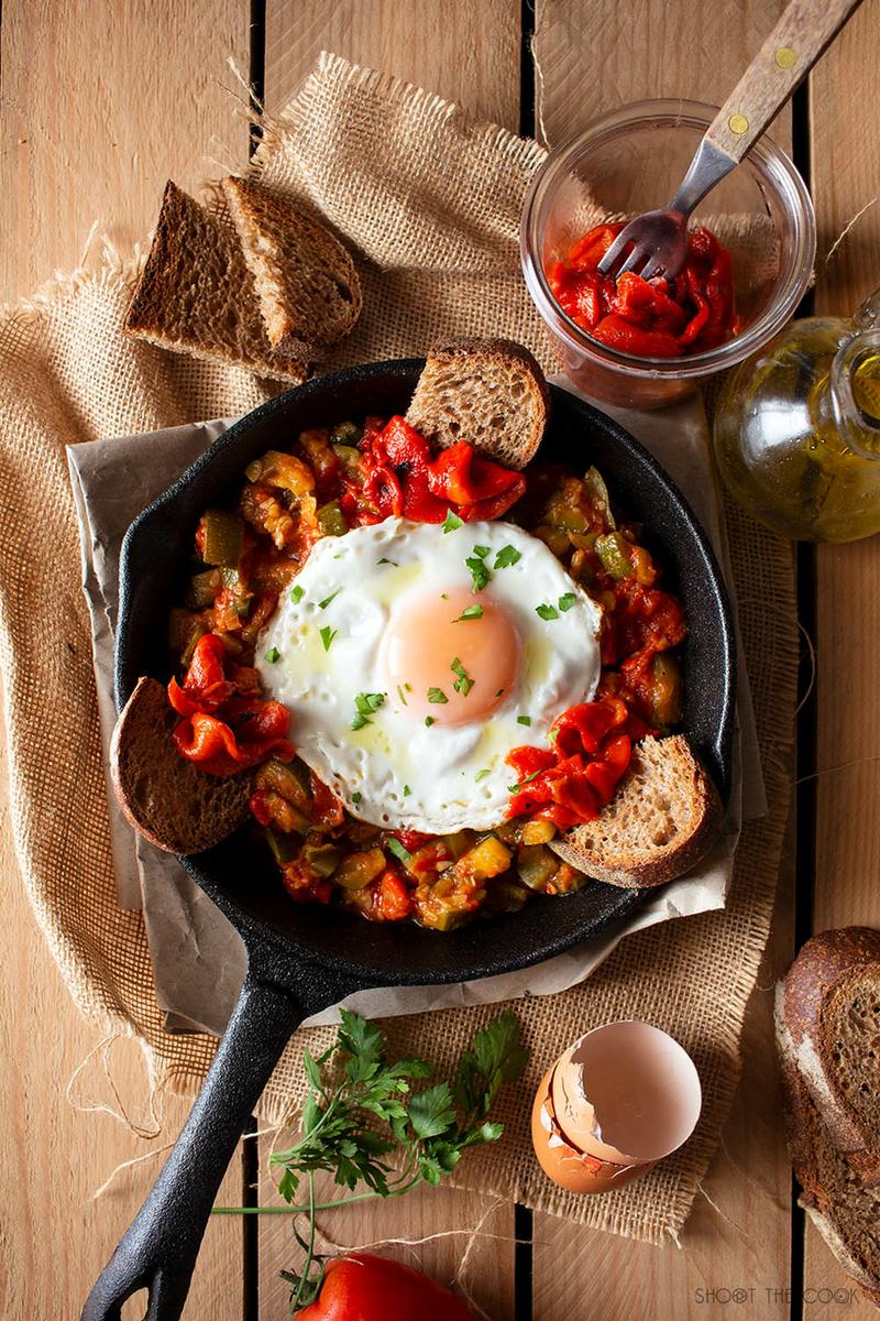 Receta de pisto con huevo