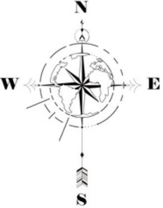 Tatuaje Br&uacute;jula y reloj