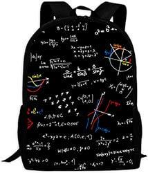 Mochila con decoración matemática
