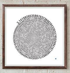 Regalos matemáticos cuadro número pi