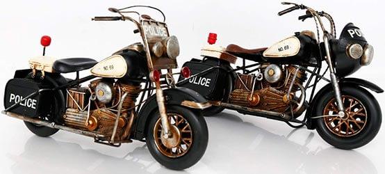 Adorno motocicleta policía