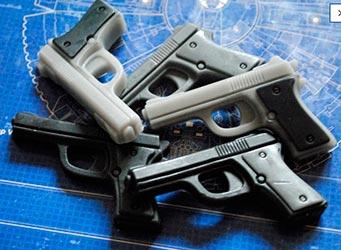 Jabones con forma de pistola