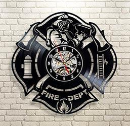 Reloj de pared especial bomberos