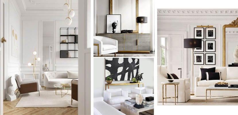 Salones blancos, dorados y negros