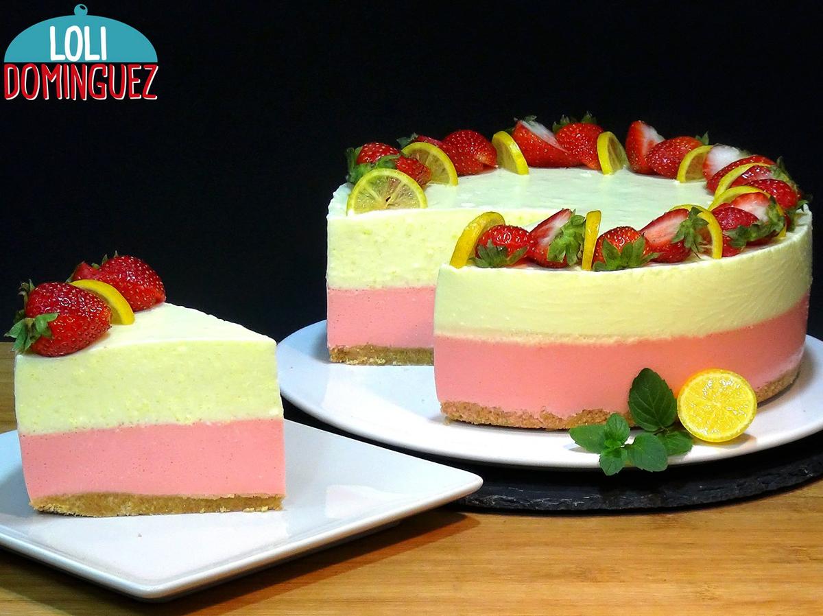 CHEESECAKE DE FRESA Y LIMÓN SIN HORNO, NO CREERÁS LO FÁCIL QUE ES DE HACER. Vídeo paso a paso para hacer una tarta de queso sin horno súper fácil y deliciosa