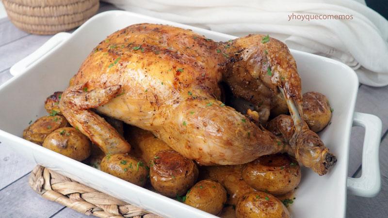 pollo entero al horno