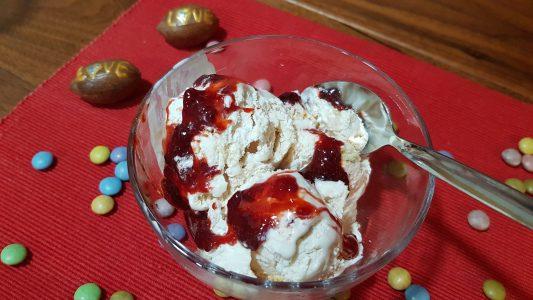 Helado de tarta de queso sin azúcar