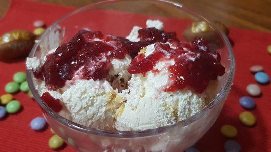 Helado de tarta de queso facil