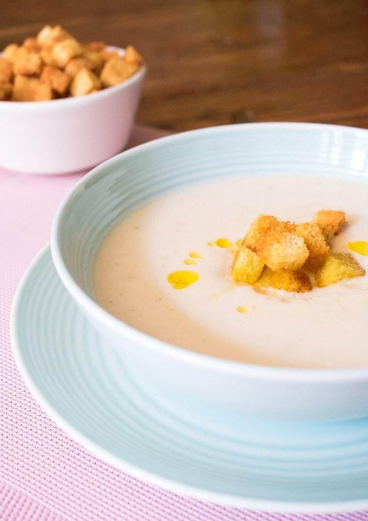 Crema de coliflor ligera, rostizada