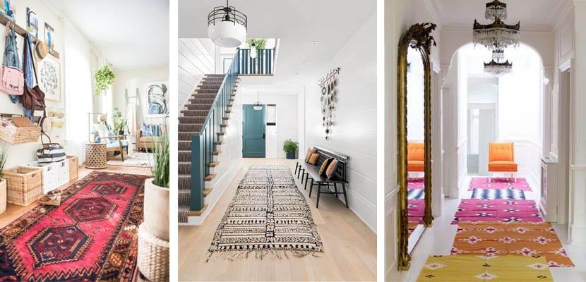Alfombras boho para pasillo