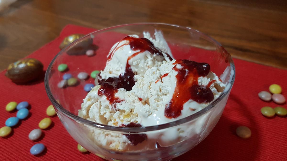Helado tarta de queso sin azúcar