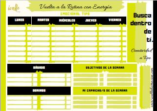 Planificador semanal - Emocional Tips: Vuelta a la Rutina con Energía - icalle ilustración