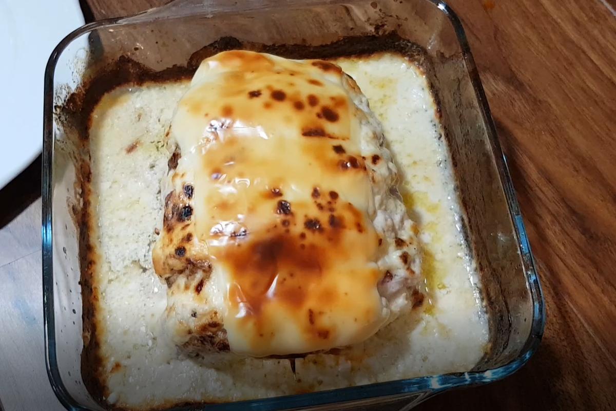 Lomo relleno de queso y bacon