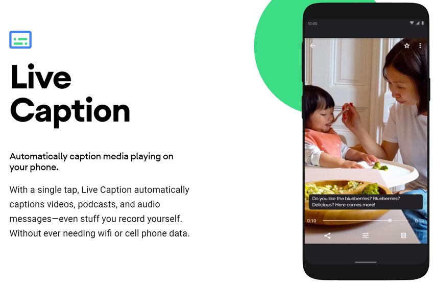 Android 10 - Live Caption