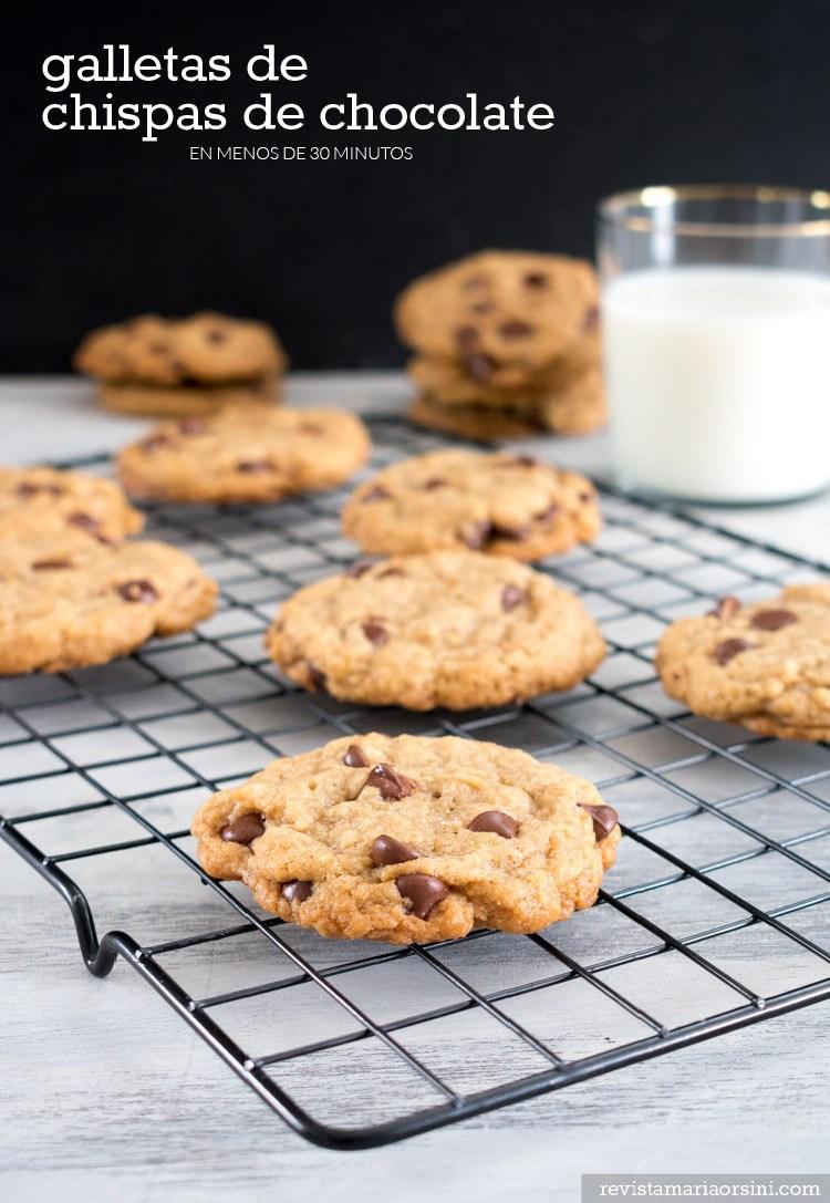 Galletas de chispas de chocolate exprés