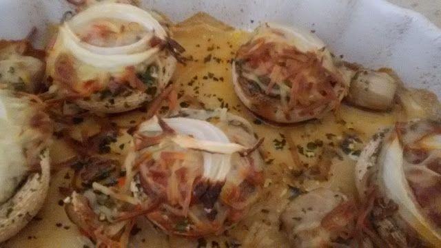 Champiñones gratinados