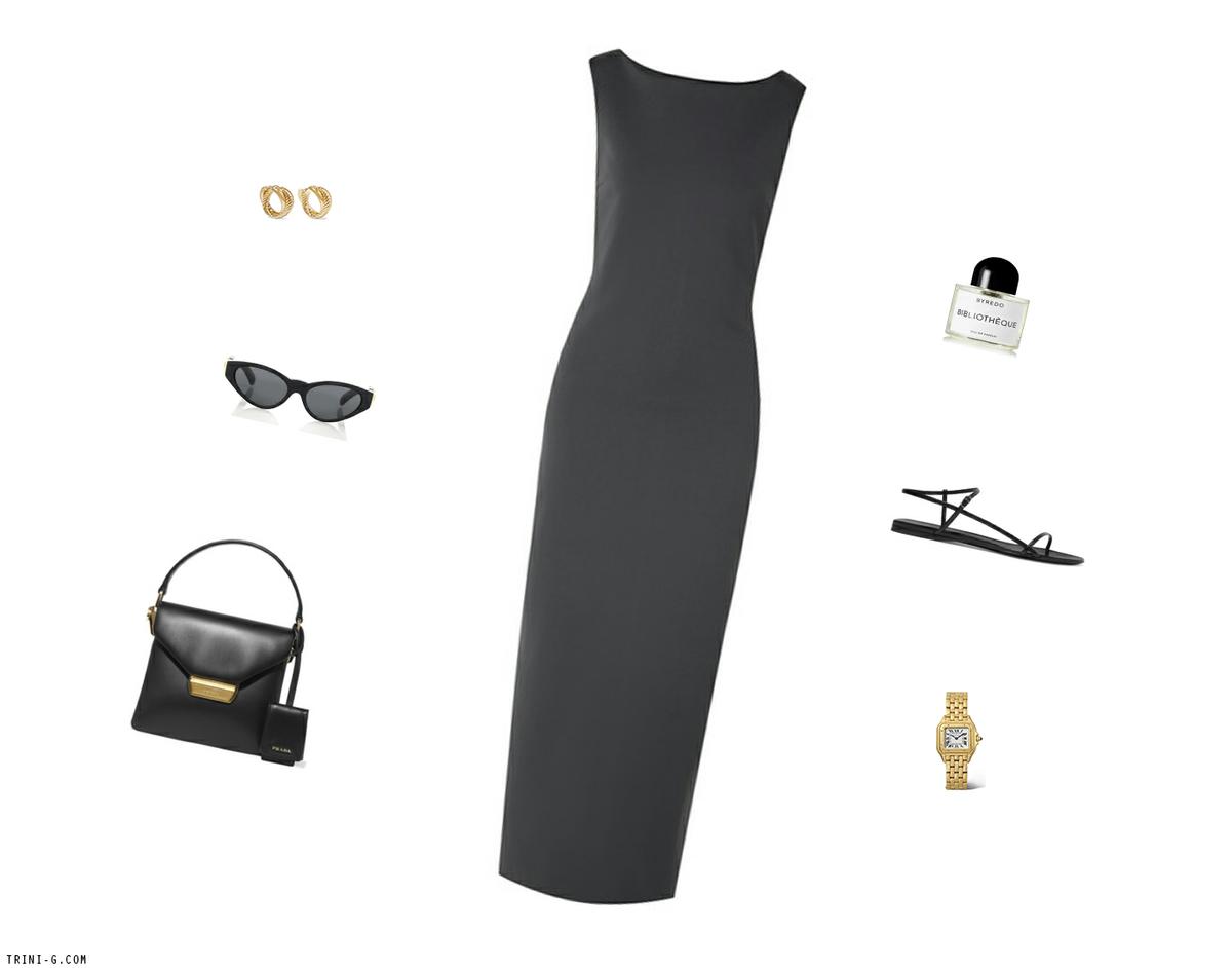 Trini | The Row dress Prada bag