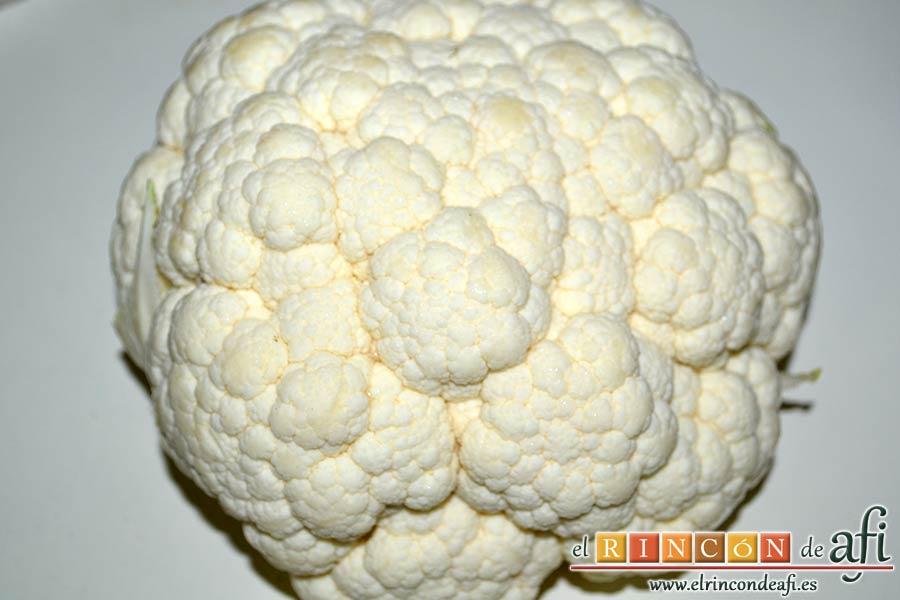 Tortitas de coliflor, preparar la coliflor