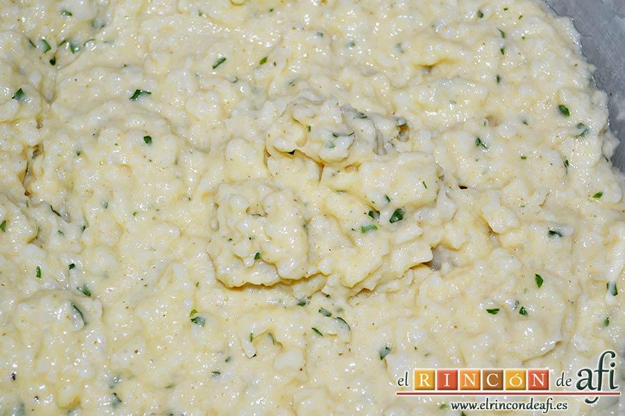 Tortitas de coliflor, integrarlo todo