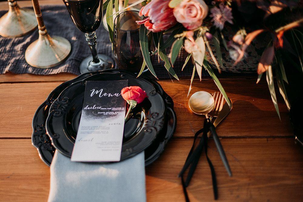 Decoración Boda negro