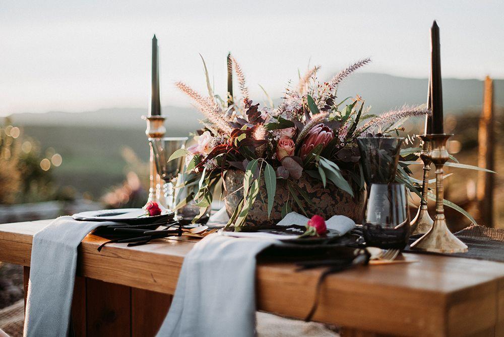 Decoración Boda en color negro