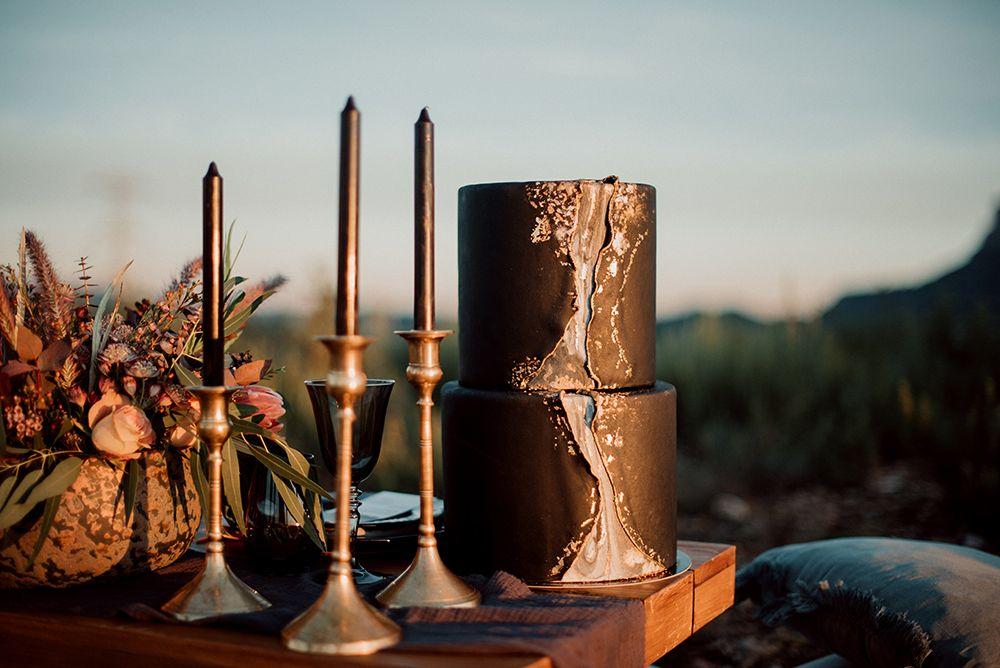 Pastel de Boda negro