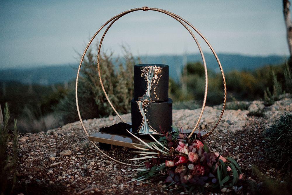 Tarta de Boda negra
